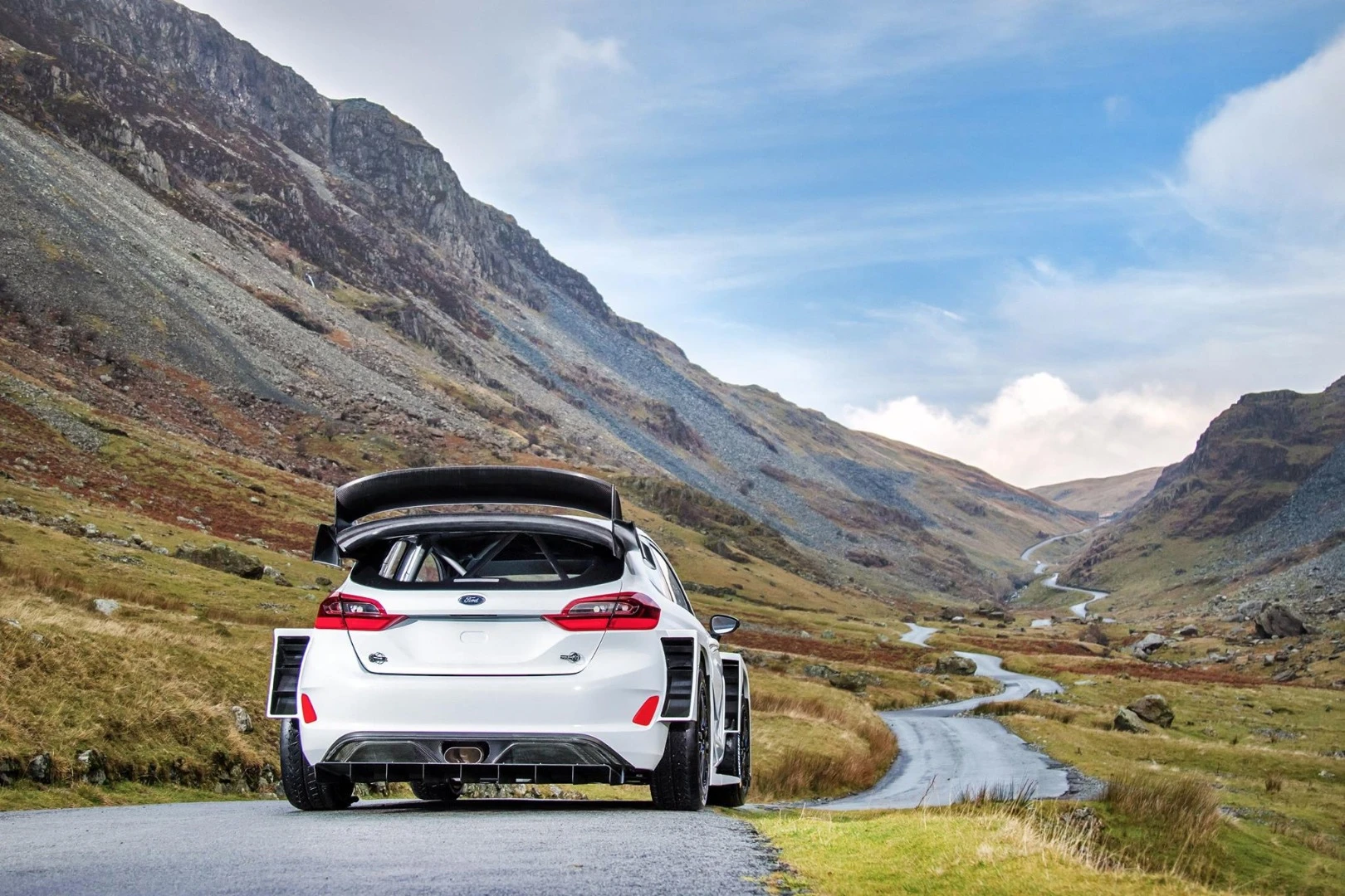 The M-Sport Fiesta sitting in the British countryside