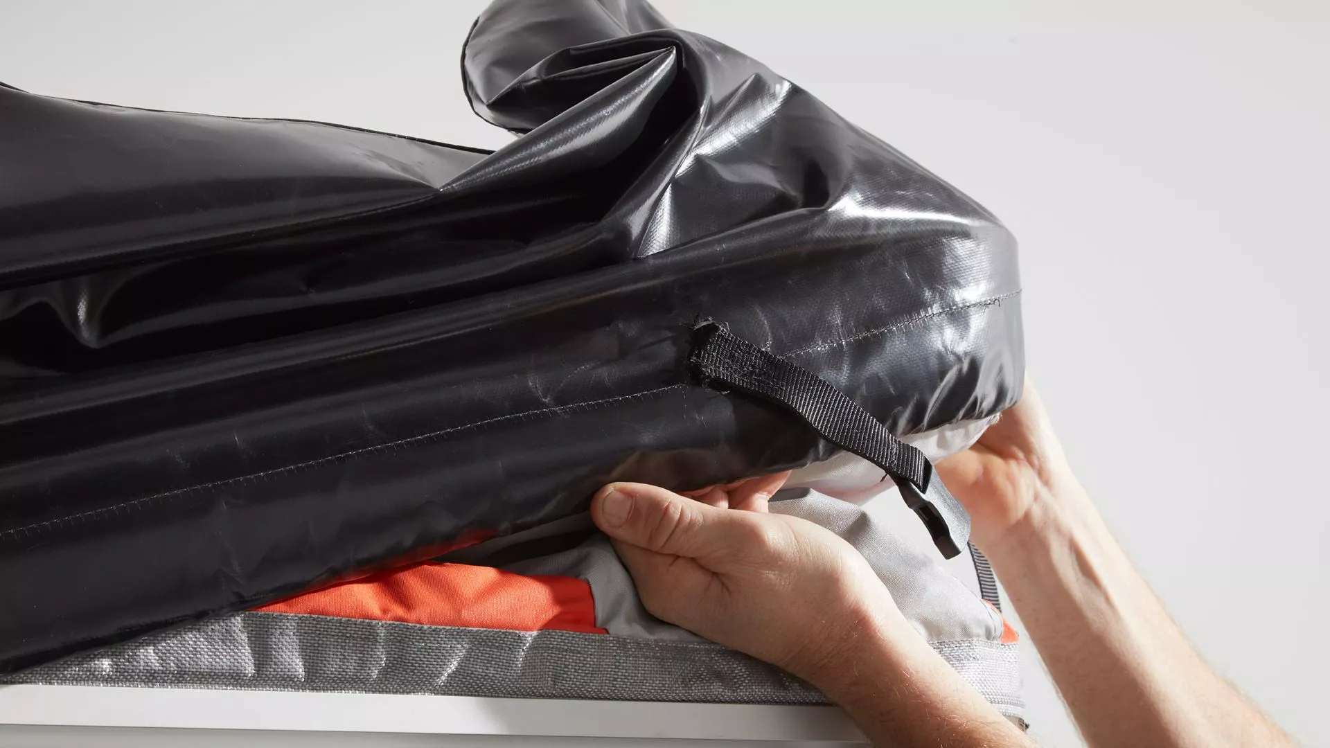 A waterproof cover keeps things dry