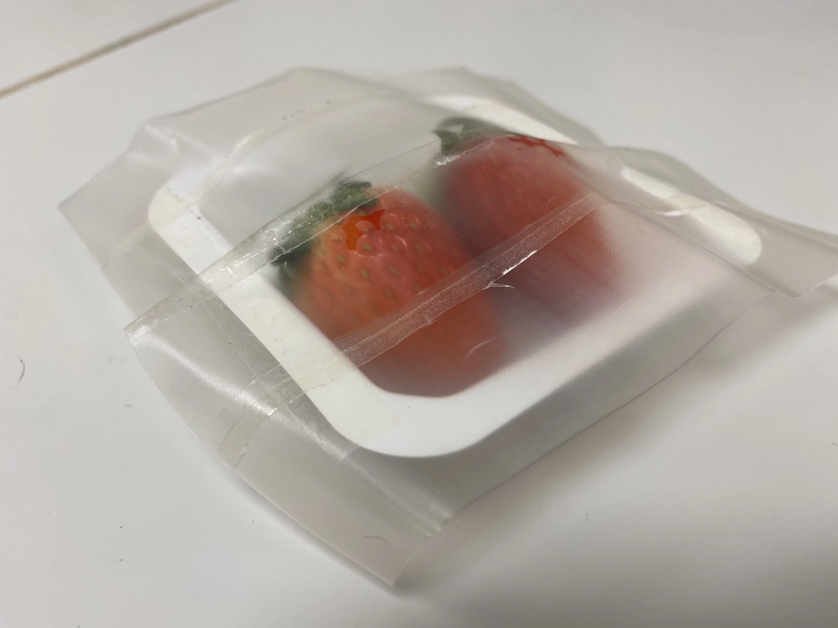 Strawberries wrapped in the film lasted three days longer than a control group kept in baskets