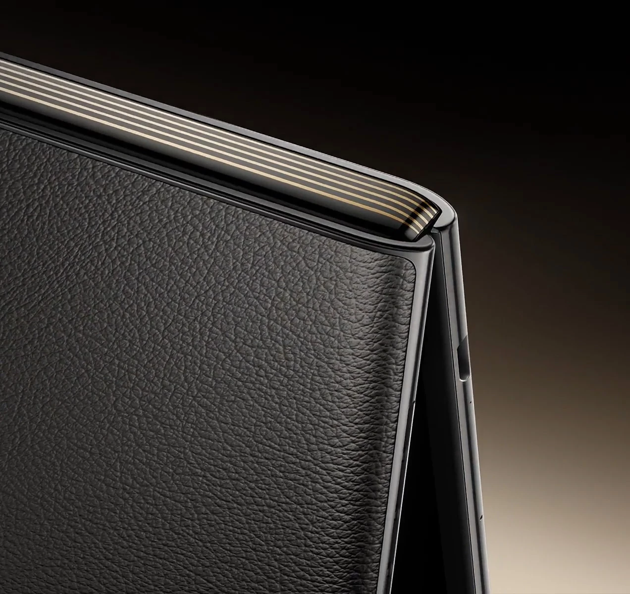 This laptop looks beautiful on the outside, with a detailed hinge and wear-resistant silicone leather