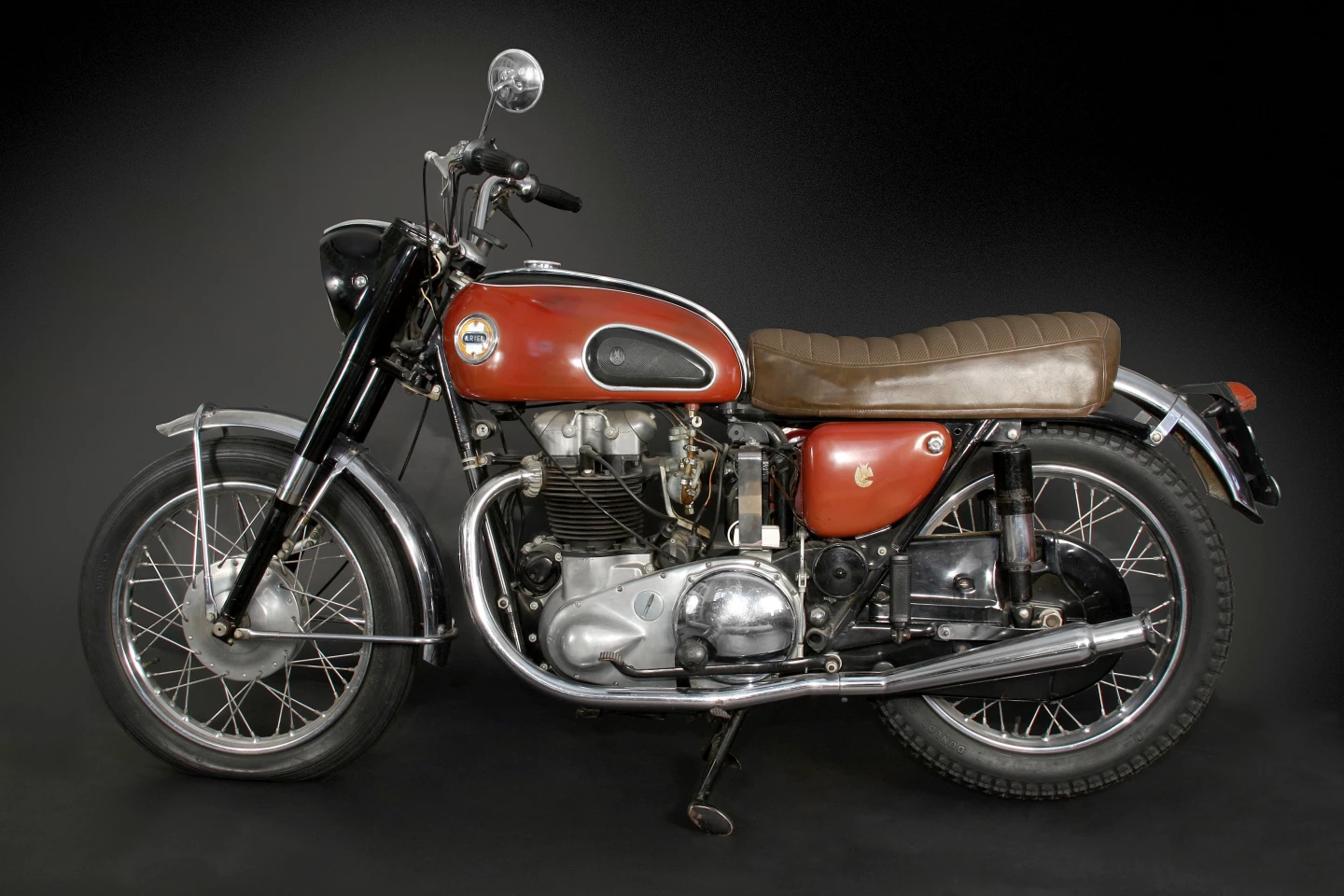 Buddy Holly's 1958 Ariel 650 Cyclone was expected to sell for a record or near record price when it crossed the auction block on October 5, 2014 at a Guernseys' sale. In the end it fetched US$450,000, beating its more celebrated Square Four stablemate into the top 100.