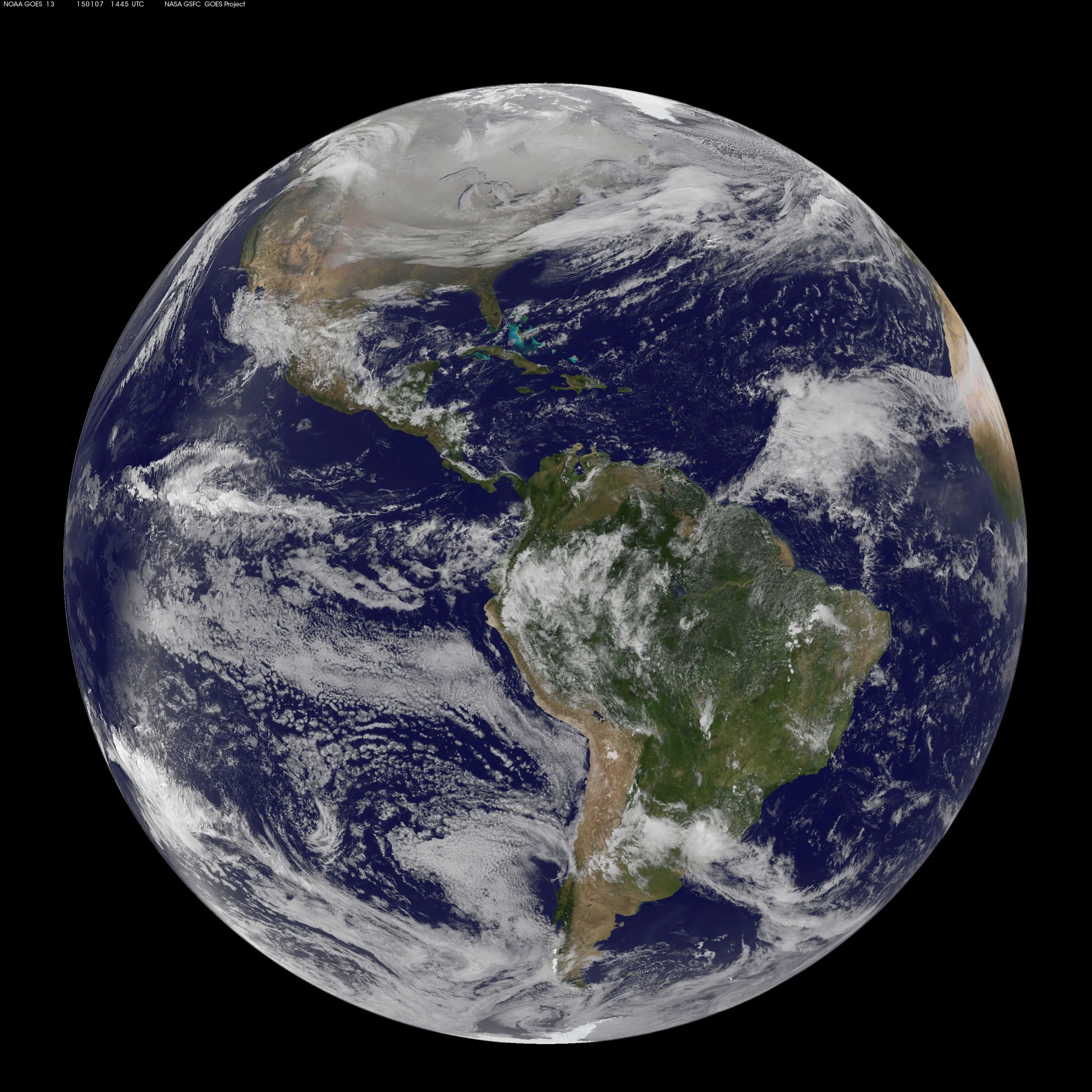 EPIC will generate a full disk image of Earth in one picture similar to this one from NOAA's GOES-East (Image: NASA/NOAA GOES Project)