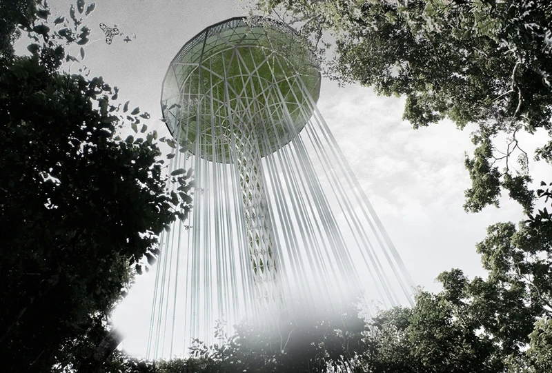 Honorable Mention - Rainforest Guardian Skyscraper by Jie Huang, Jin Wei, Qiaowan Tang, Yiwei Yu, Zhe Hao (China)