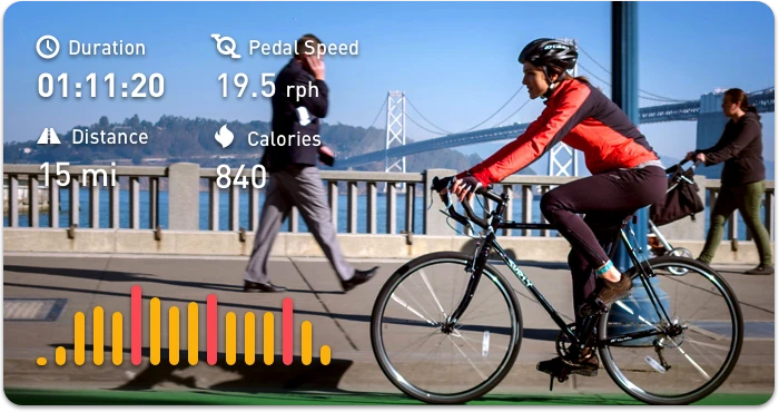 The Flyfit can be used when cycling, unlike wristbands