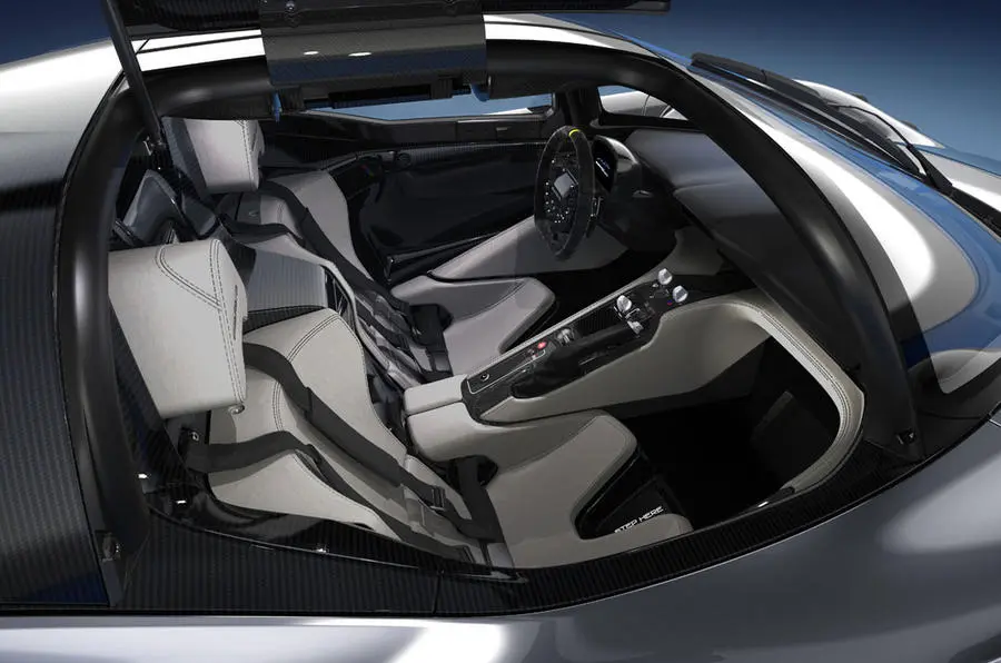 Dallara Stradale: targa roof and a white interior