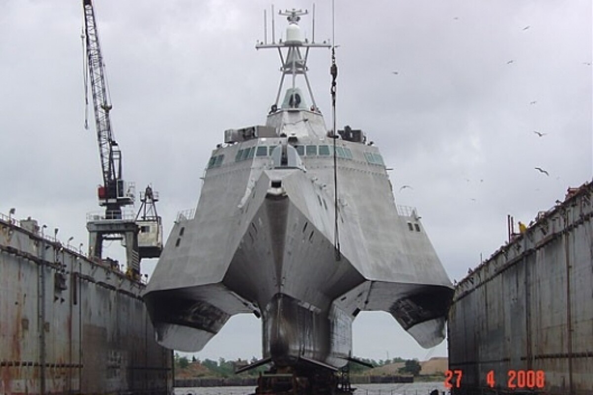The US Navy's new Littoral Combat Ship, the U.S.S. Independence.