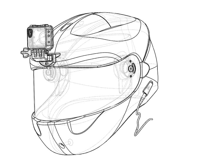 The available helmet mount turns the Pine into a wearable camera