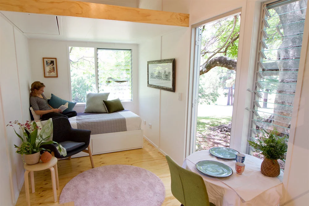 The Swallowtail features louvred windows