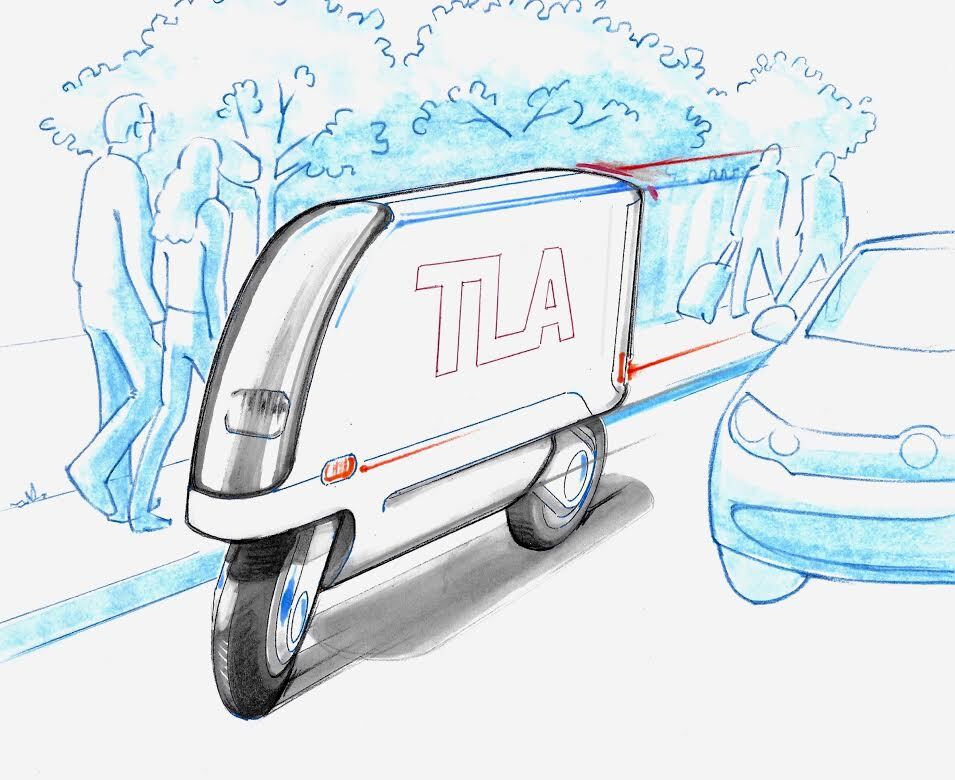 This kind of all-electric delivery robot would be mechanically simple