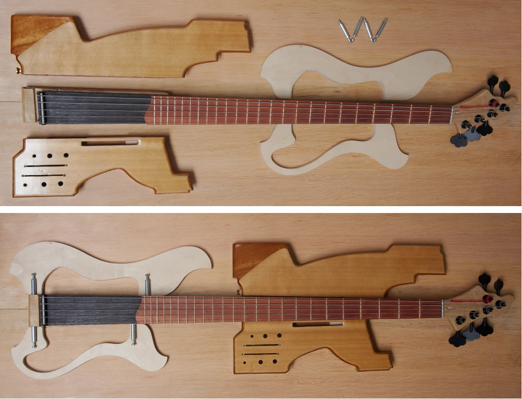 The Jack body shape looks kind of like a pixelated, low resolution image of a Strat, while Jill has smoother outer lines