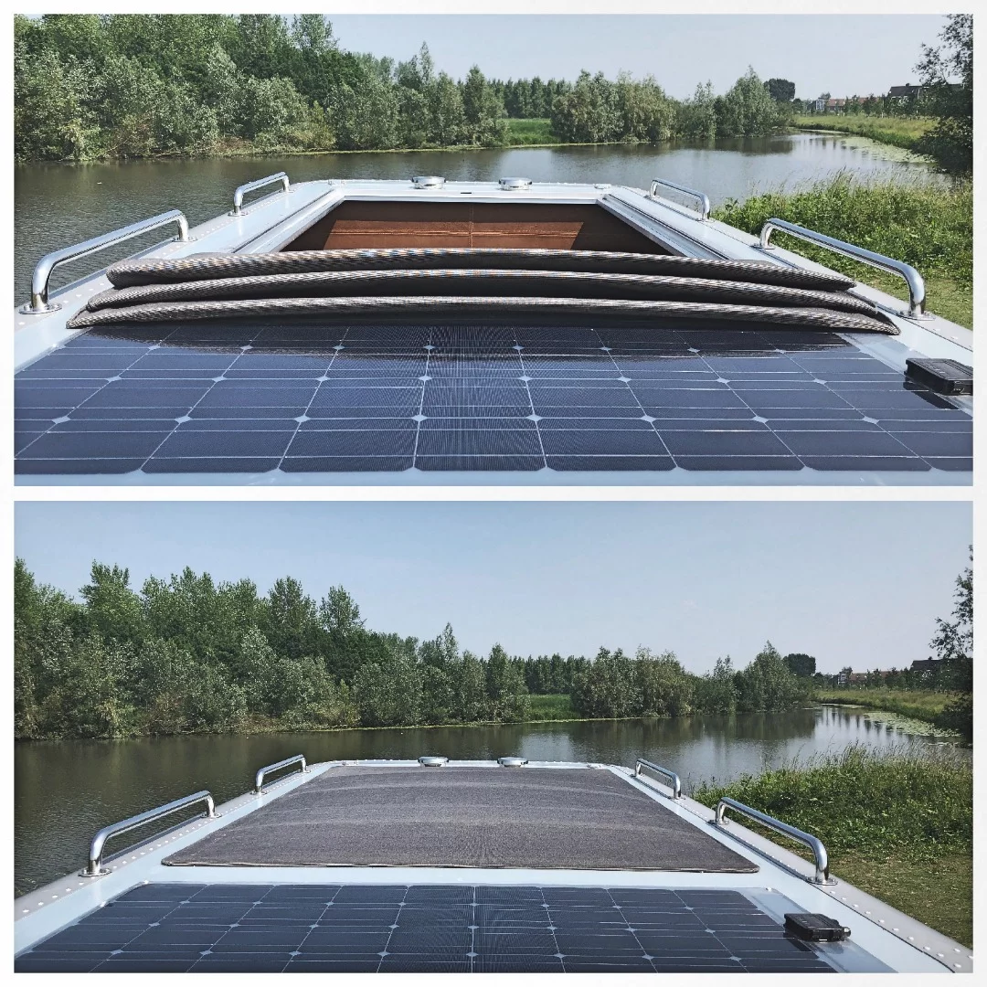 The highlight of the Lume Traveler: a retractable soft-top that brings occupants a little closer to the natural world