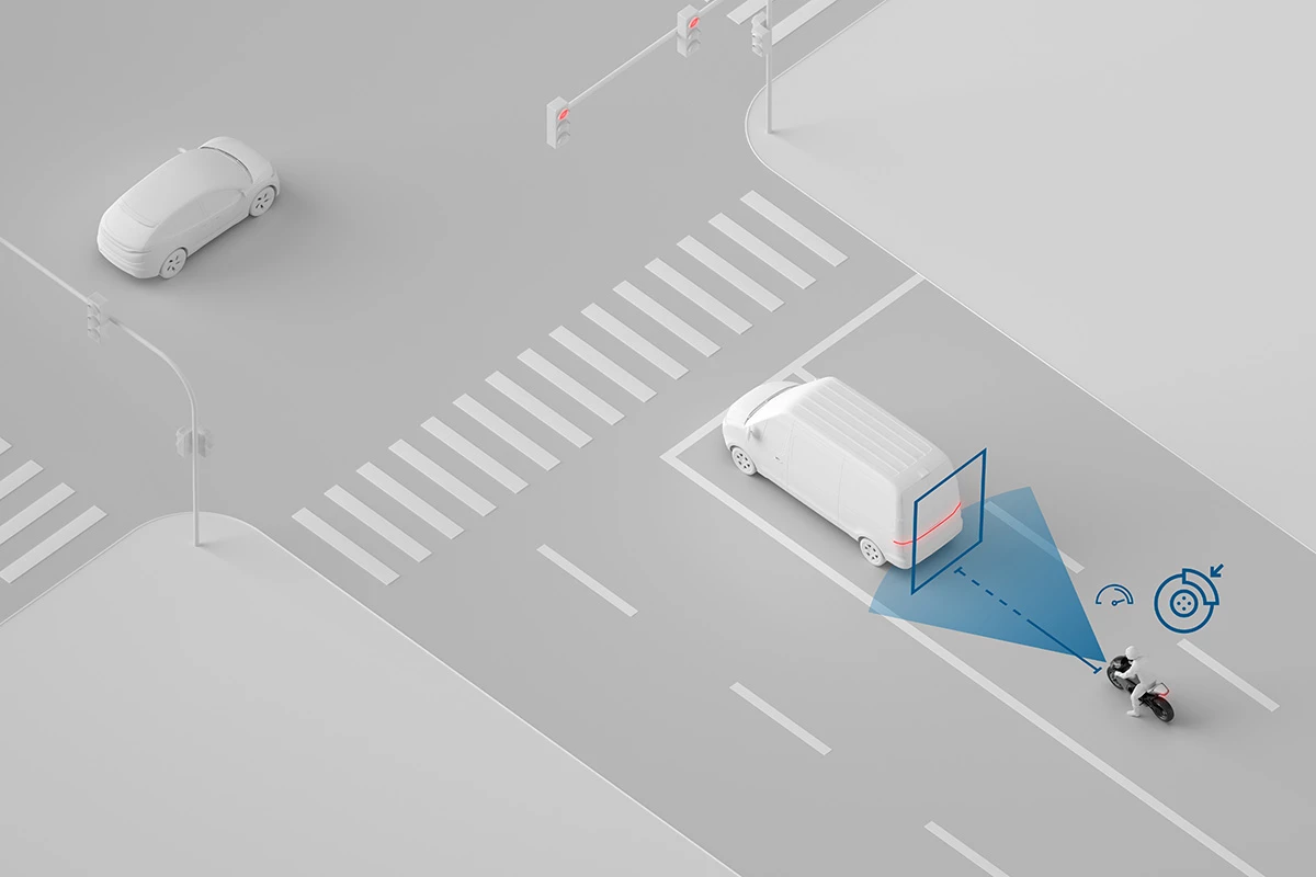 Next-gen adaptive cruise control can gradually slow your bike down or even bring you to a complete halt safely