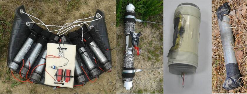 SAPBER can be used on a variety of types of pipe bombs