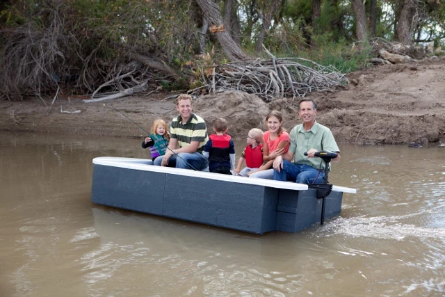 The Transporter is sufficiently stable that passengers sitting on its pontoons won't cause it to tip