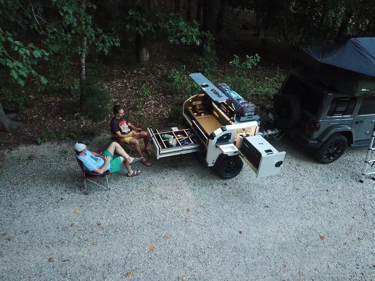 Finding base camp with help from an earlier Ushi trailer prototype