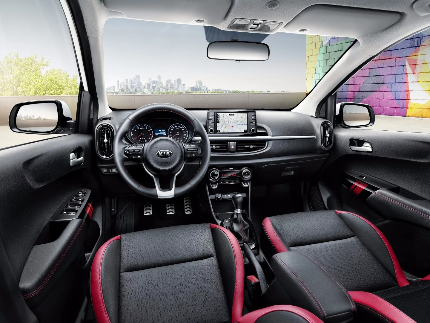 A new "floating touchscreen" is the heart of the revamped interior for the new Kia Picanto
