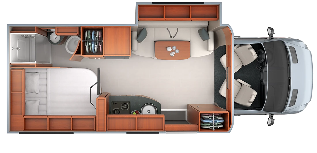 Floor plan for the standard U24MB with Leisure Lounge