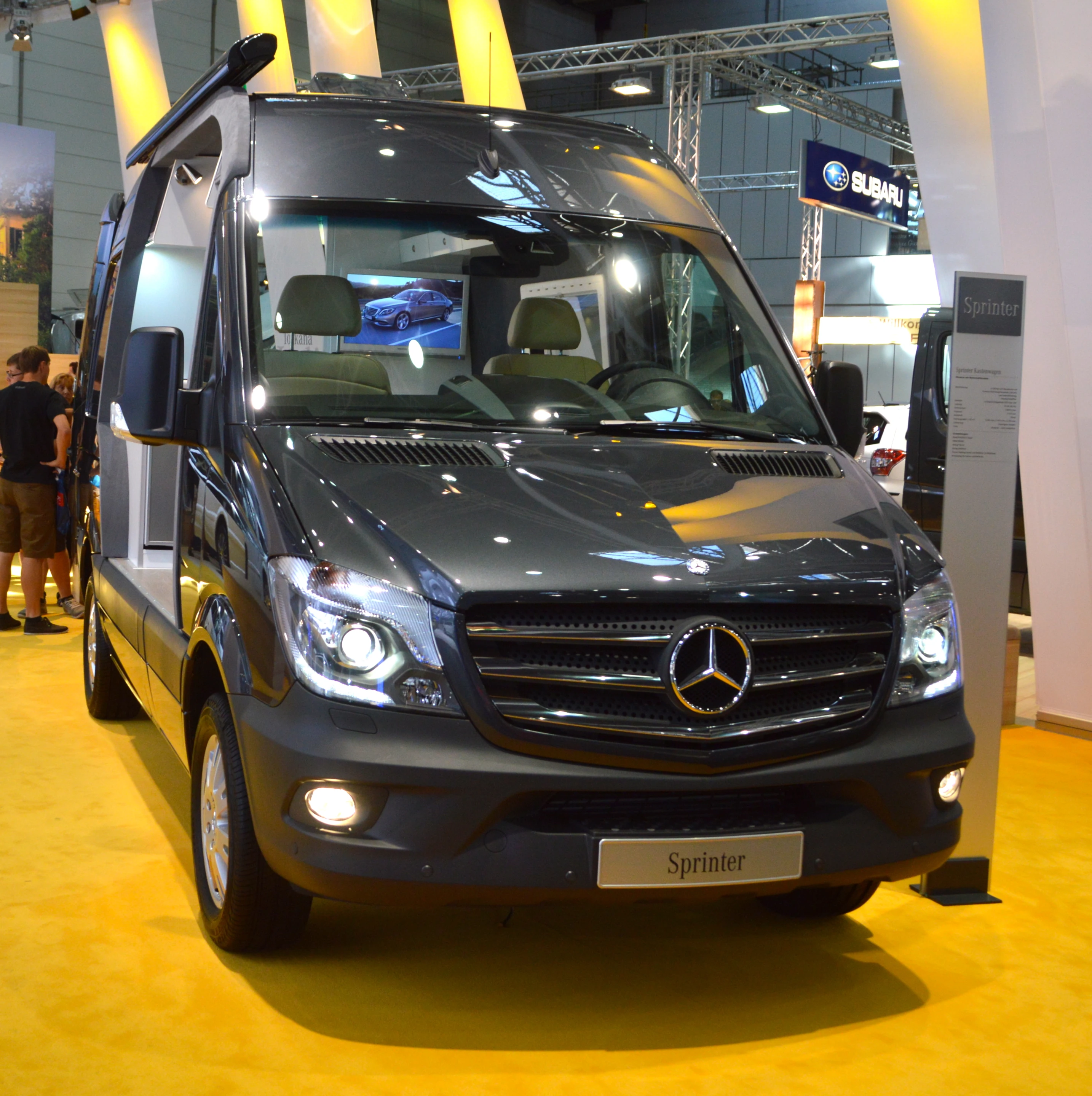 The Sprinter on display featured a four-cylinder diesel engine