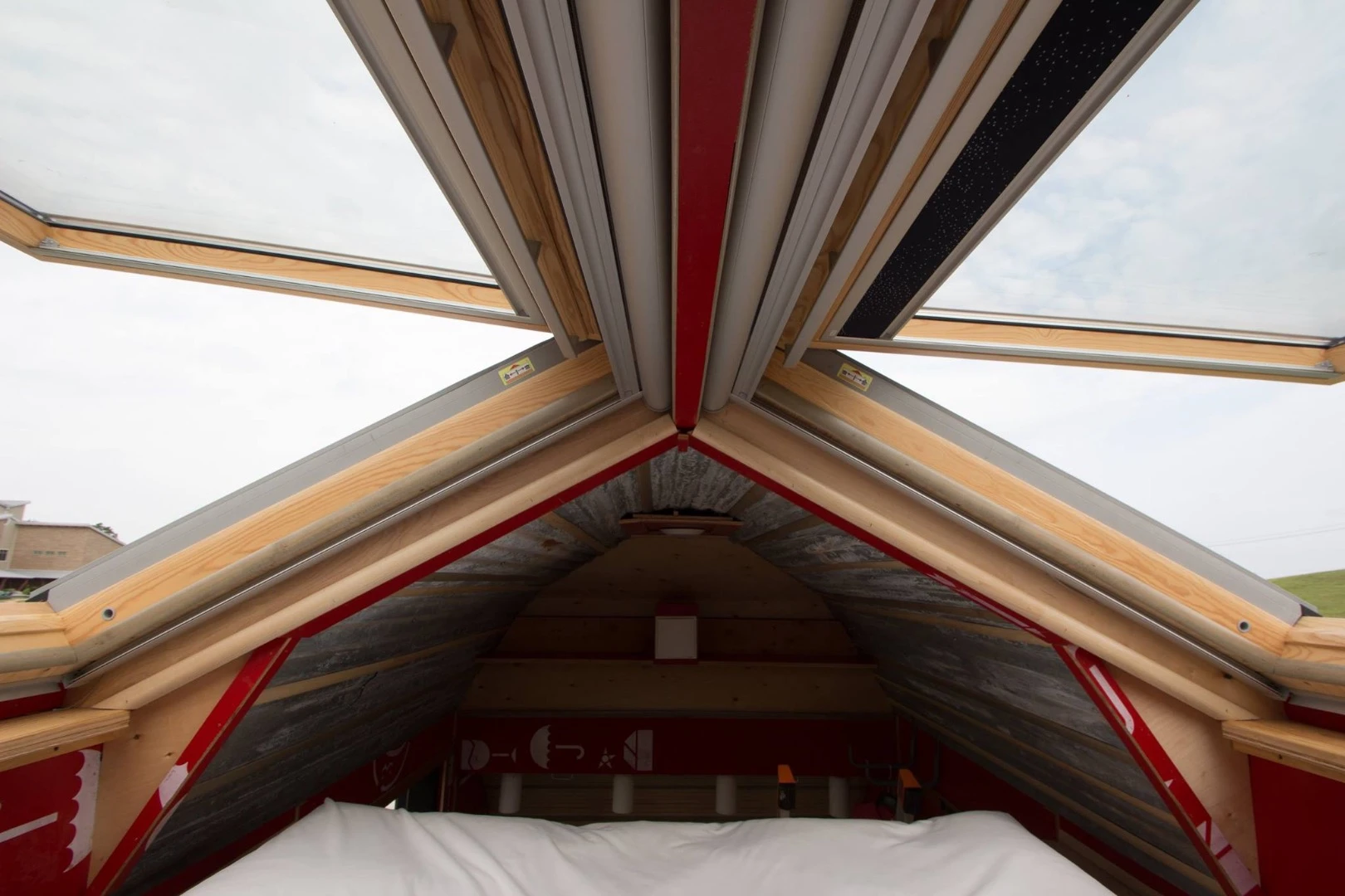 The skylights are a nice touch for stargazing, though it does look awful snug in there