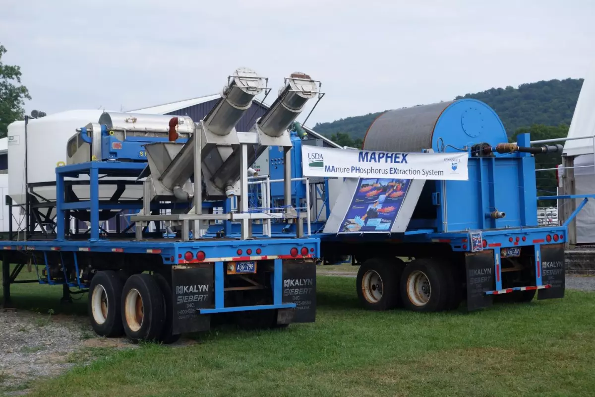 The current mobile version of MAPHEX is made to service small and medium-sized dairies, although a larger stationary version could be installed at or near large dairies