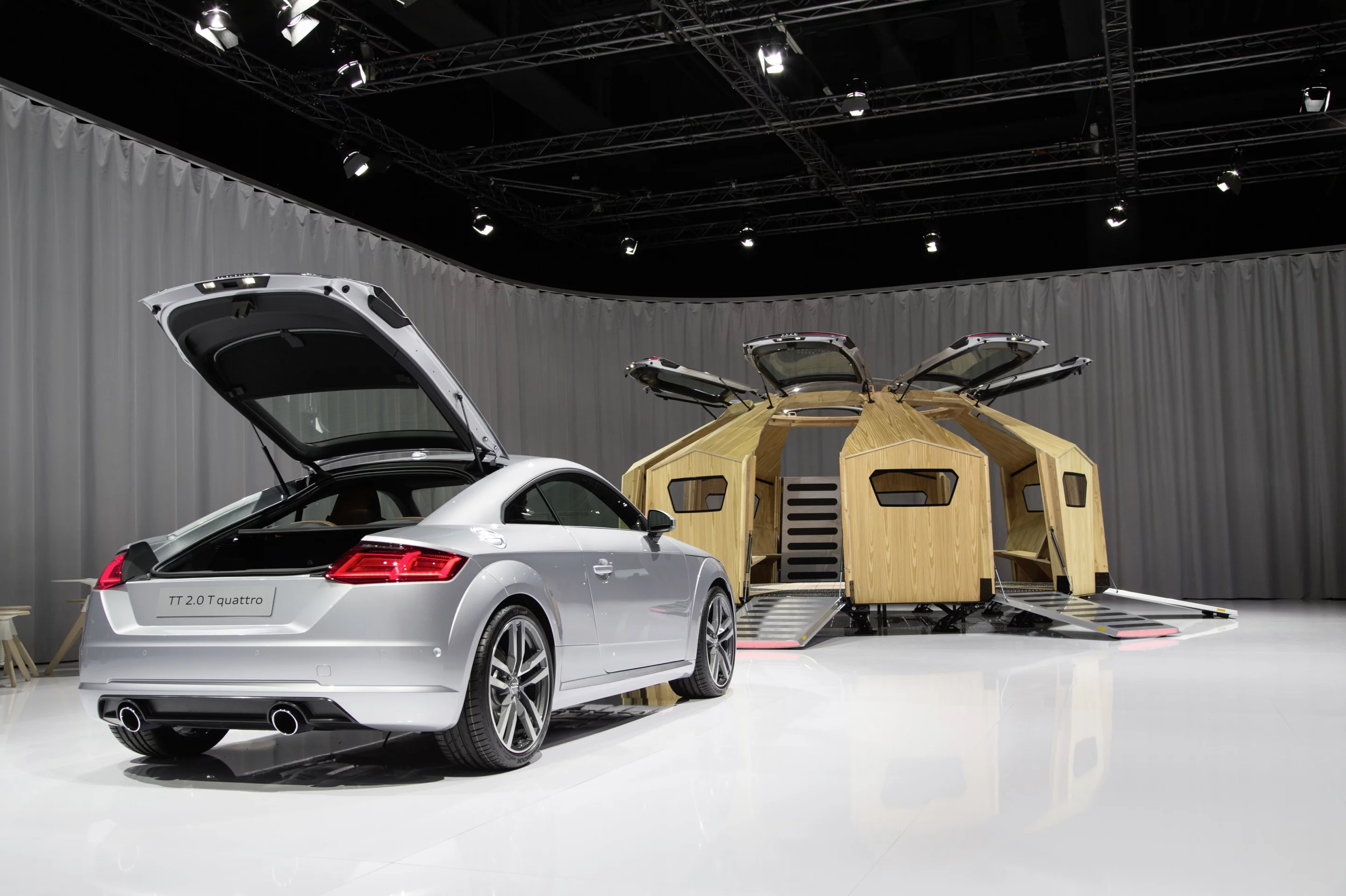 The Audi TT Pavilion is on display at the Design Miami/Basel show