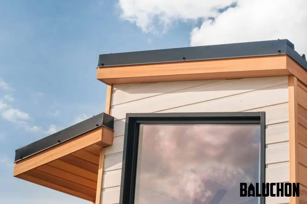 The Utopia's exterior is clad in cedar