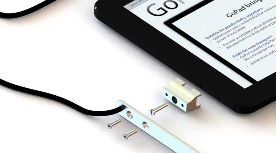 A few screws on each side attaches the GoPad (Photo: GoPad.ca)