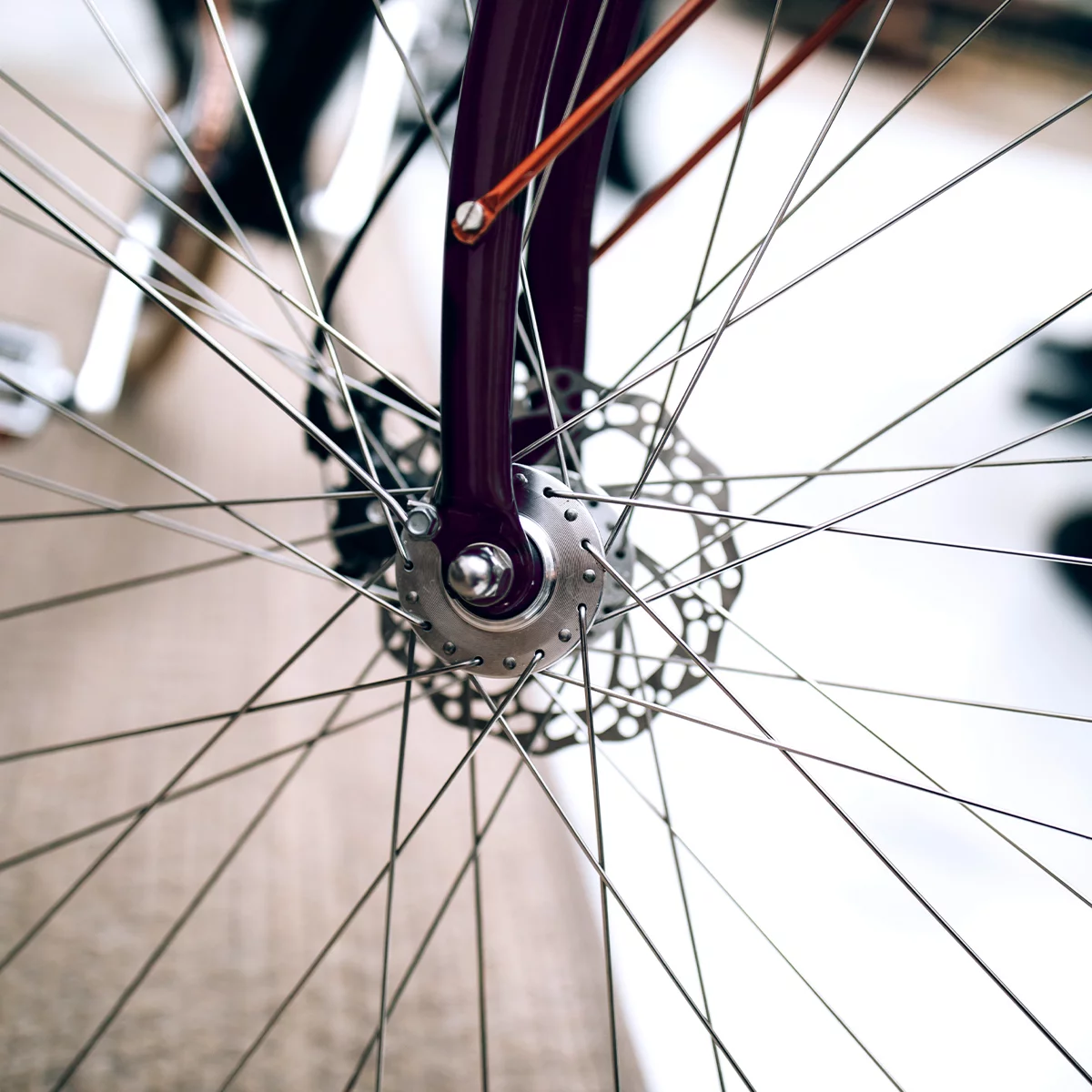 The Re:cycle bike features mechanical disc brakes