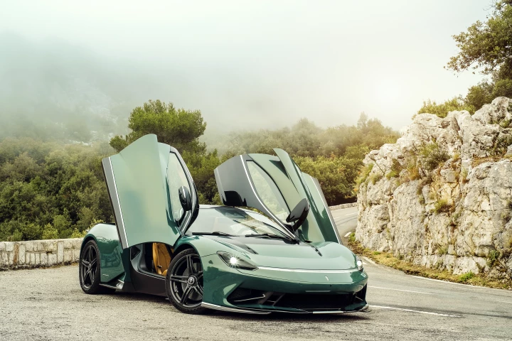 The Pininfarina Battista opens its butterfly doors and invites its lucky owner in