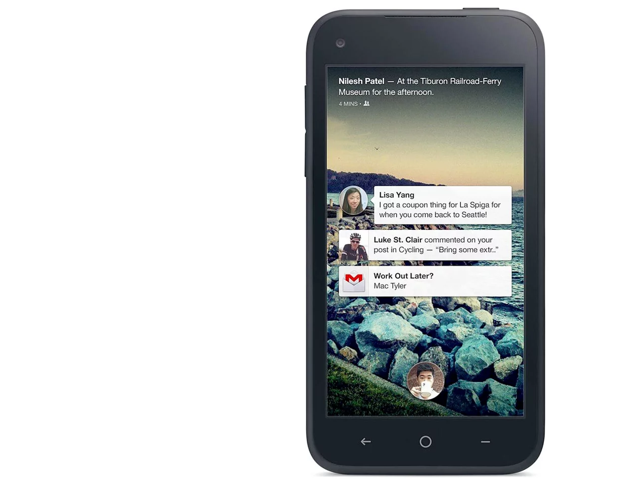Facebook Home isn't a UX (like TouchWiz) or a forked version of Android (like Kindle Fire's software) – it's just a launcher replacement