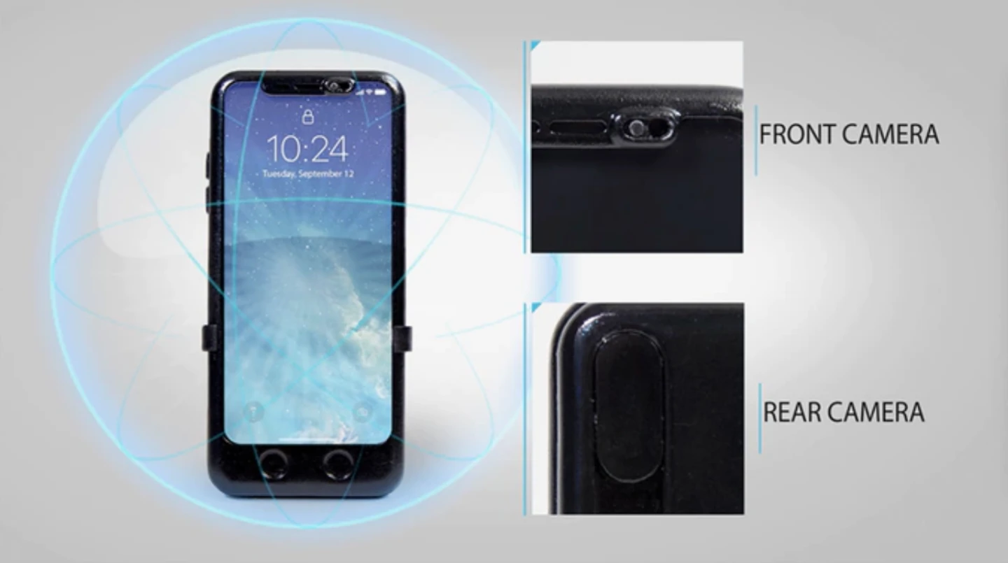 SMARTCASE uses its own power source to protect against hacking and won't drain your phone battery