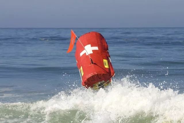 EMILY is an electric remote-control motorized rescue buoy, that shore-based lifeguards can use to rescue drowning swimmers (Photo: Hydronalix)