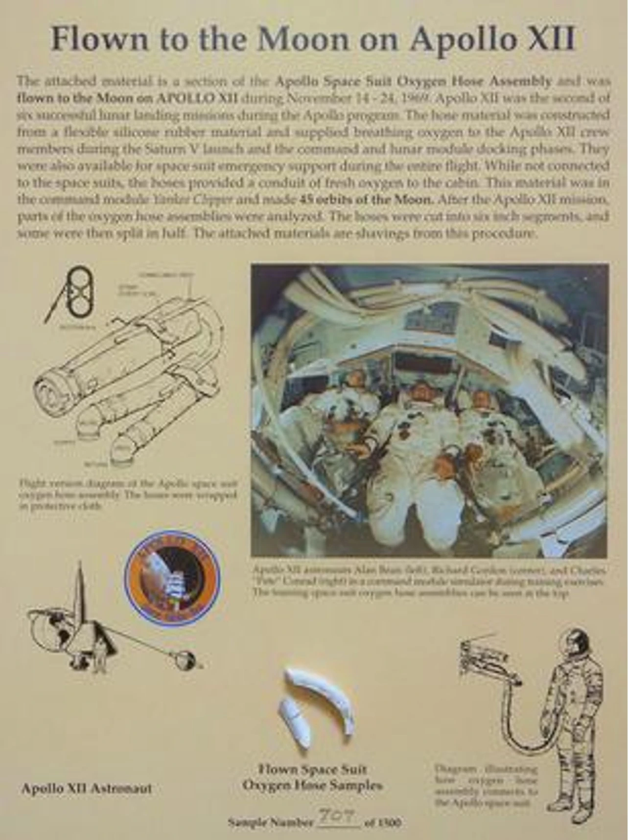 Apollo 12 oxygen hose segments