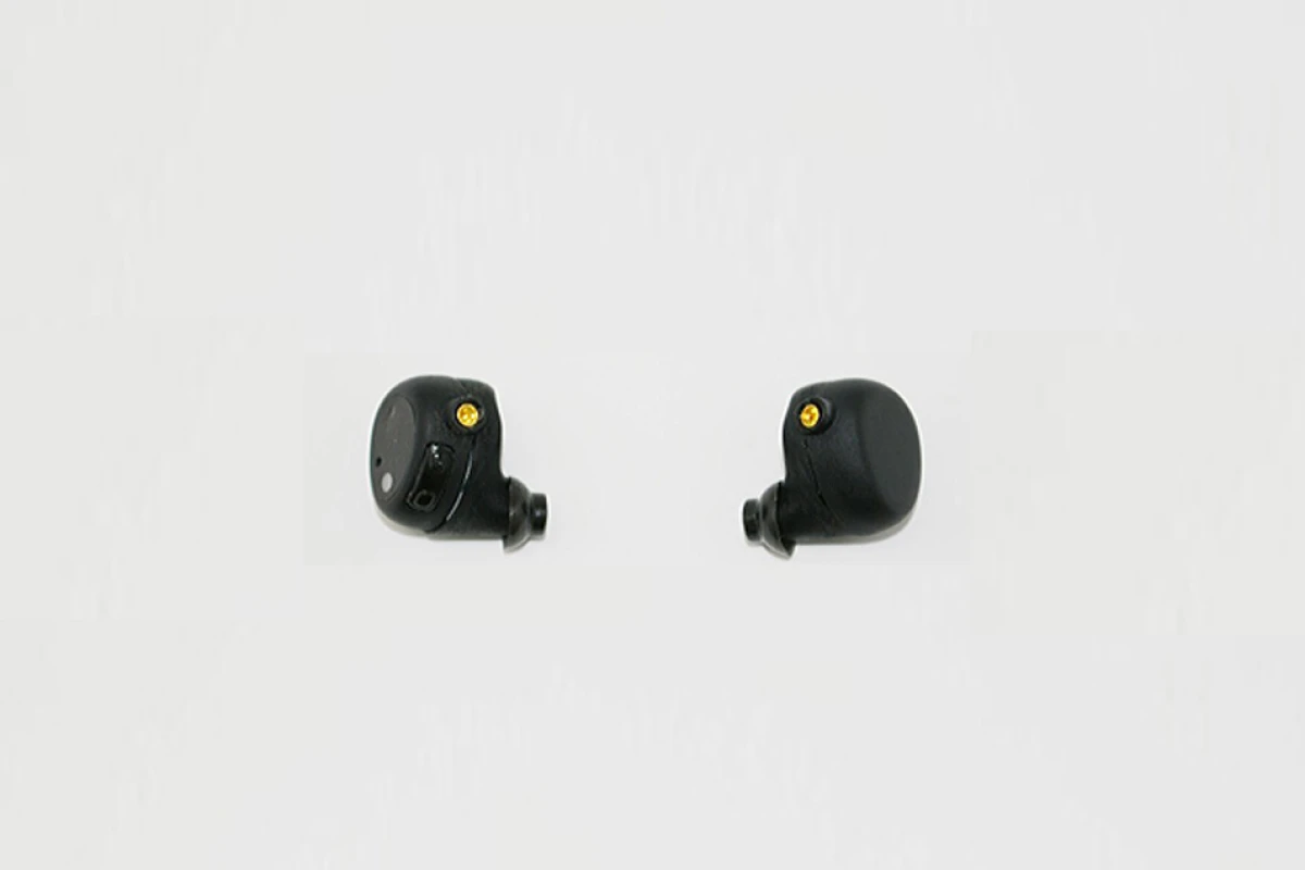 The prototype "wearable device" from NEC that would allow one's ears to be used for user authentication