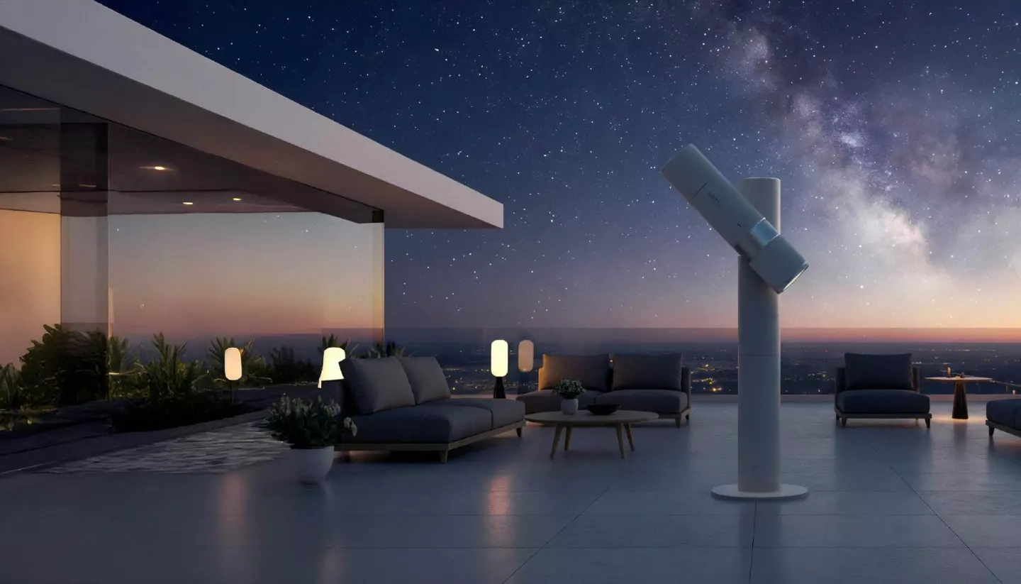 The Hyperia smart observatory can stand outdoors for up to five years without needing maintenance, and is wirelessly operated using a companion app running on a smartphone