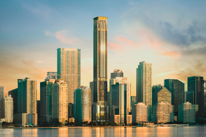 Dolce & Gabbana's new skyscraper will be the tallest in Miami, but will have to share that crown when construction of the Waldorf Astoria is completed