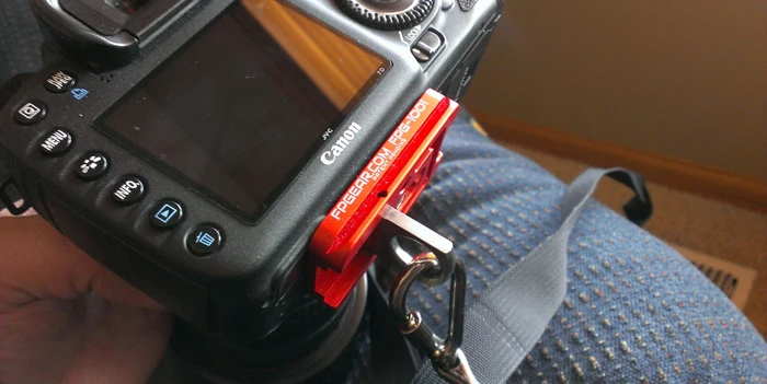 The Fusion Plate is designed for quick and easy switching between a tripod and shoulder strap