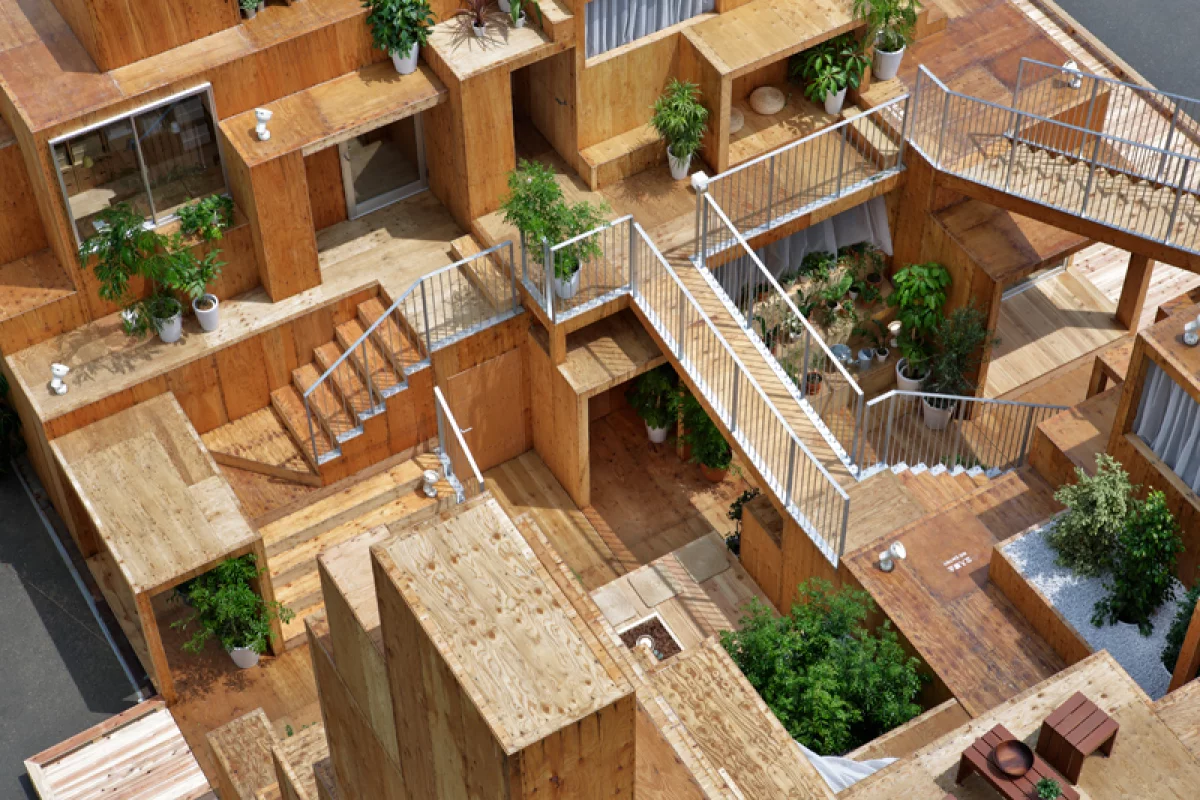 Rental Space Tower, by Daito Trust Construction Co., Ltd. and Sou Fujimoto, is an idea for shared living that focuses on providing generous shared spaces