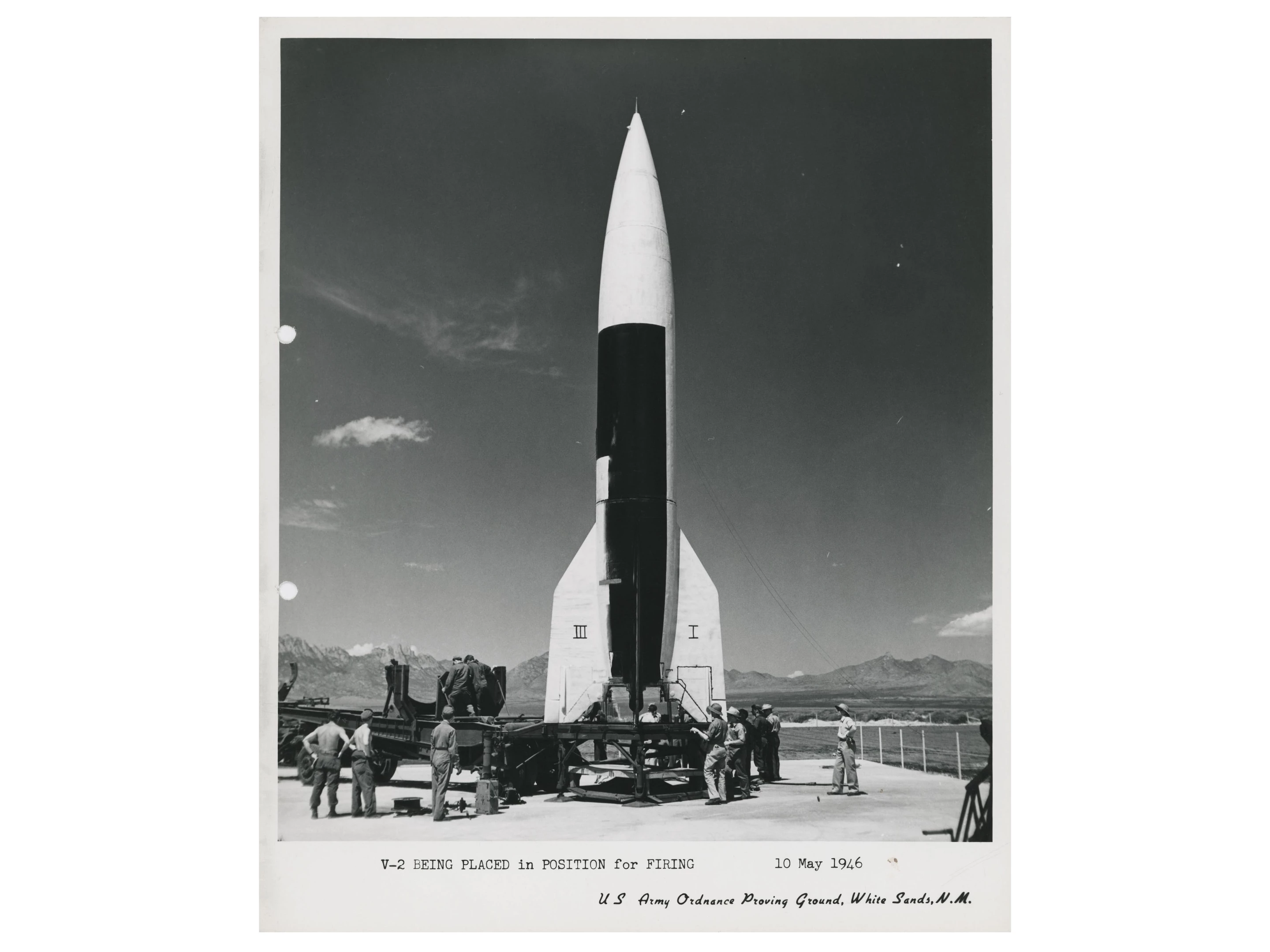 The first American rocket to reach outer space, May 1946 | Sold for: $3,655 (£2,750) by Christie's on November 20, 2020