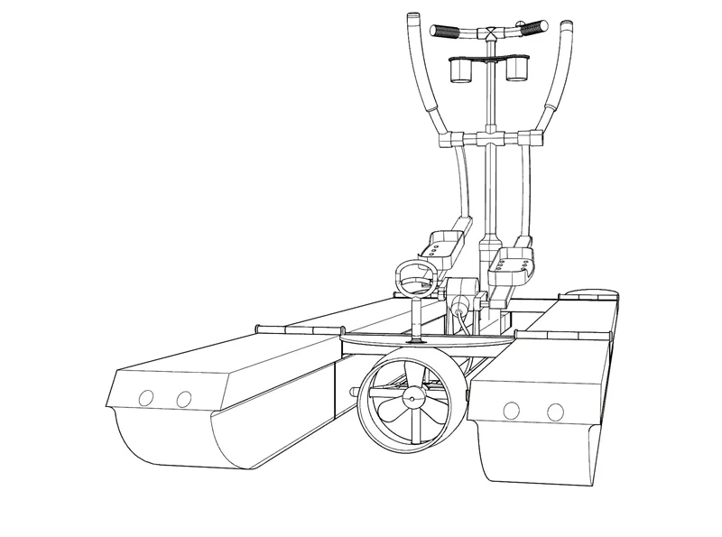 A rear view diagram of the Aqua Elliptica