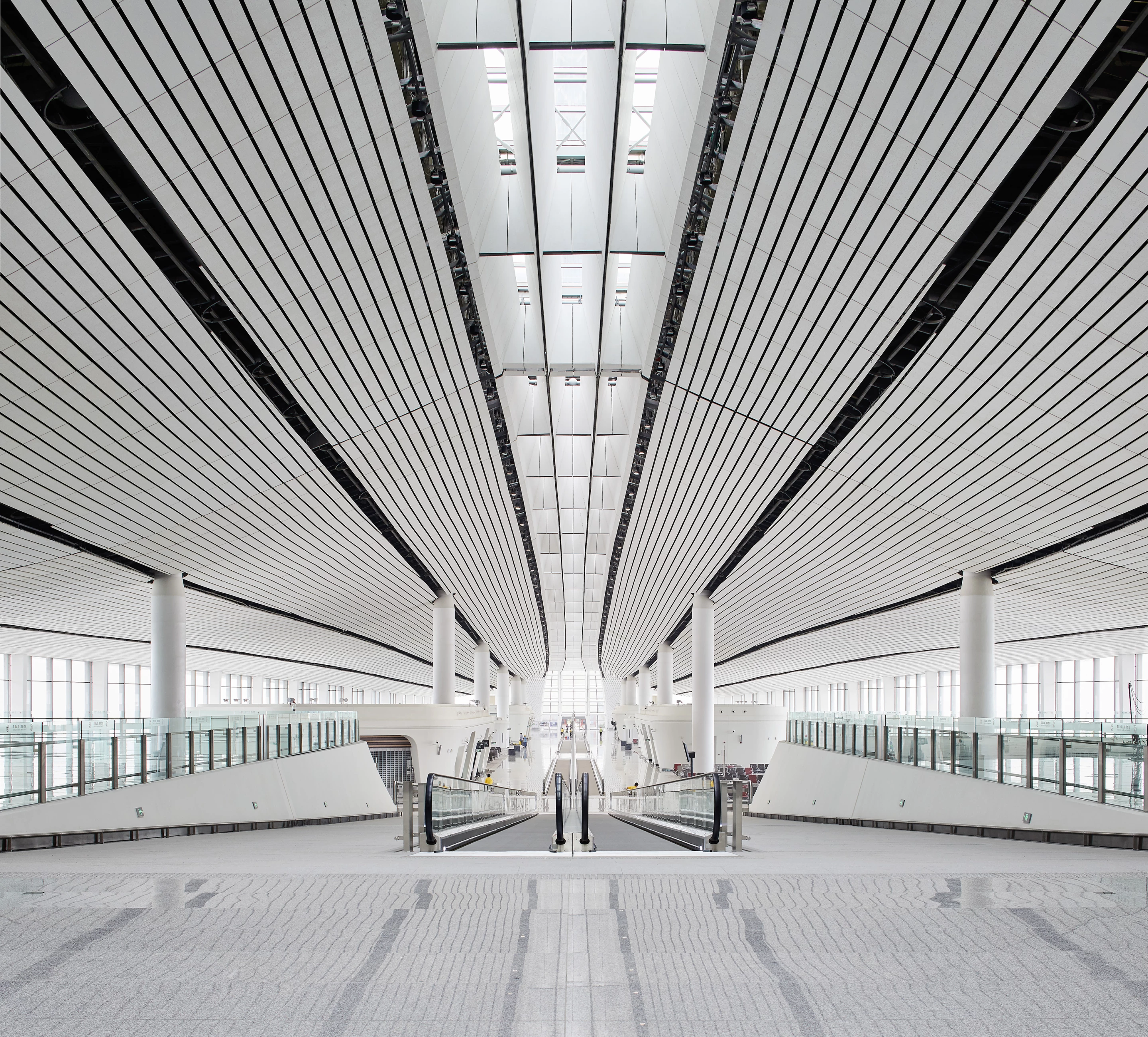 Beijing Daxing International Airport is laid out so that distances between check-in and gate are minimized