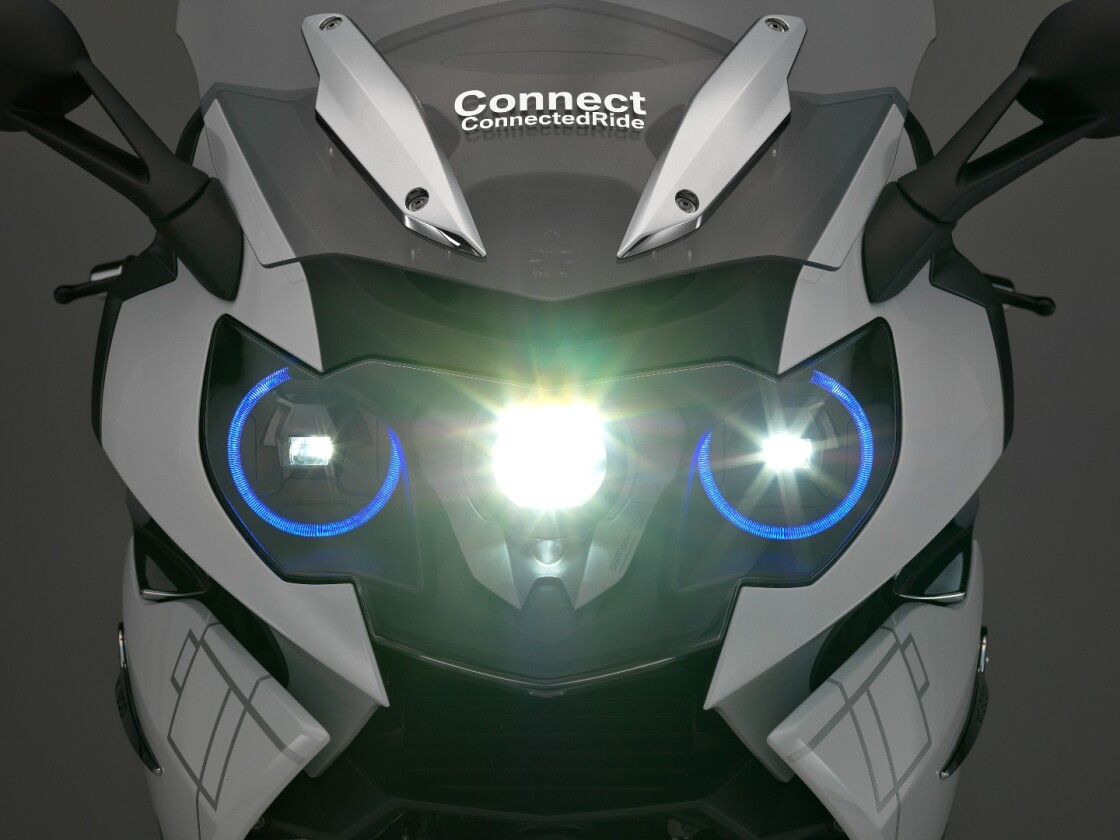 The BMW laser light headlamps provide a beam that can reach up to double the range of a conventional headlight without blinding oncoming traffic