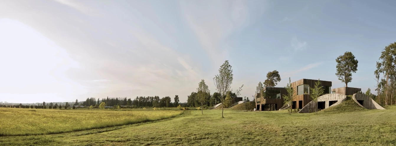 75.9 is a stunning family home nestled in a sprawling hayfield in the Canadian Pacific Northwest