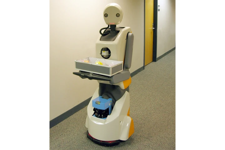 Snackbot on his rounds delivering sustenance to those in need at CMU