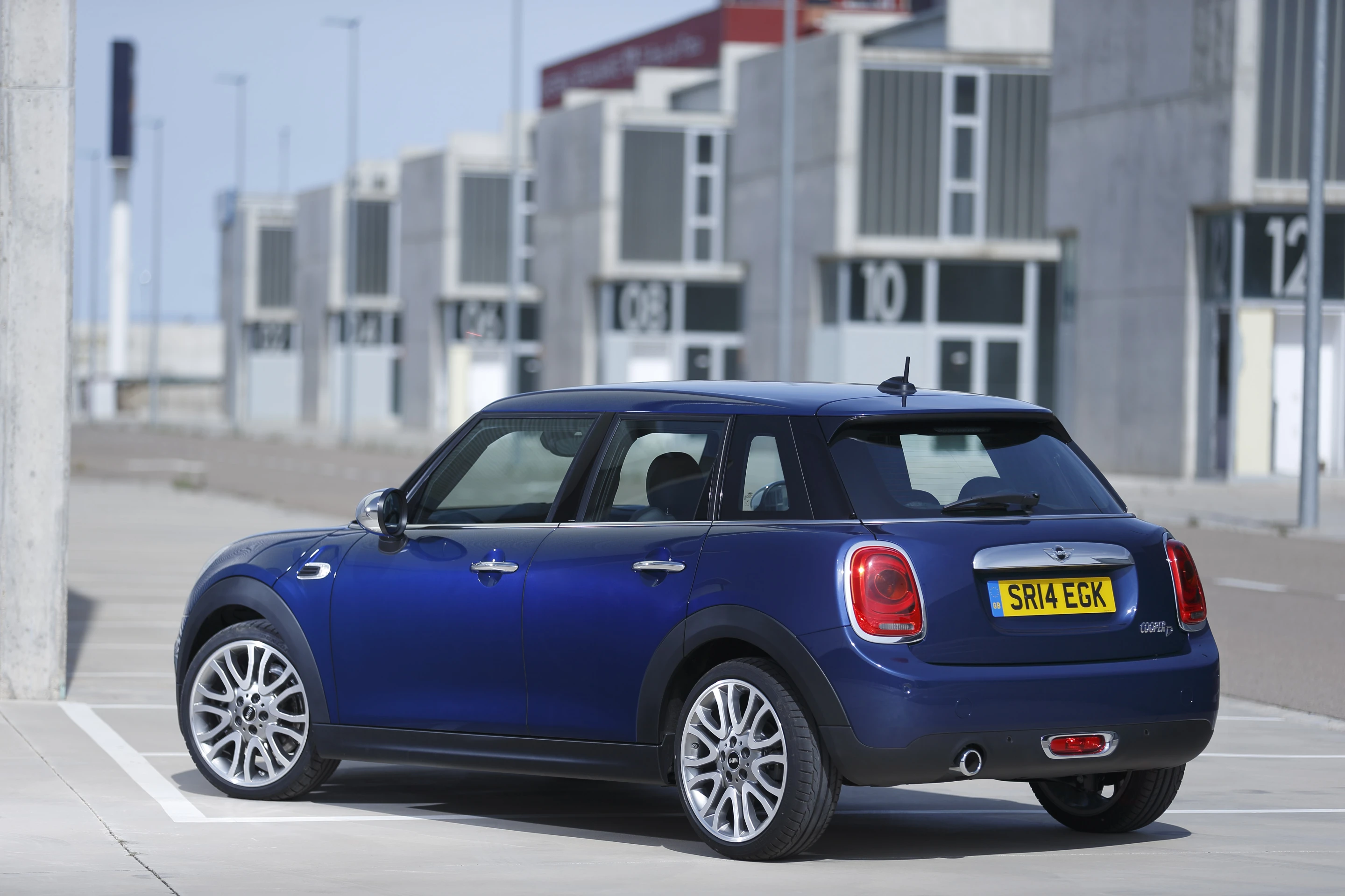 The 5-door Mini Cooper D rear oblique view