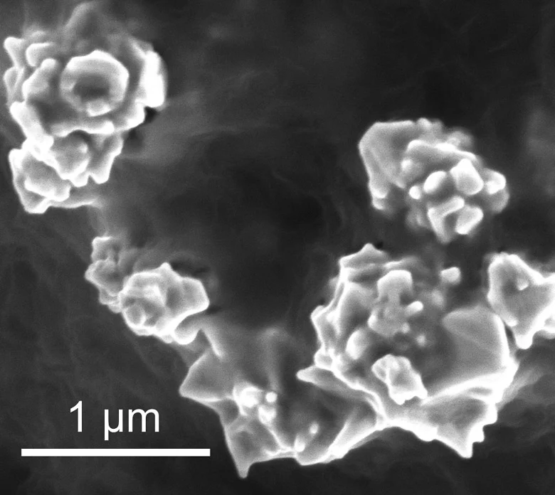 Nickel nanoparticles are coated with graphene