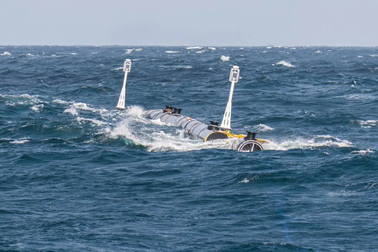 The Ocean Cleanup Project's trash-collection barrier under testing in the Pacific