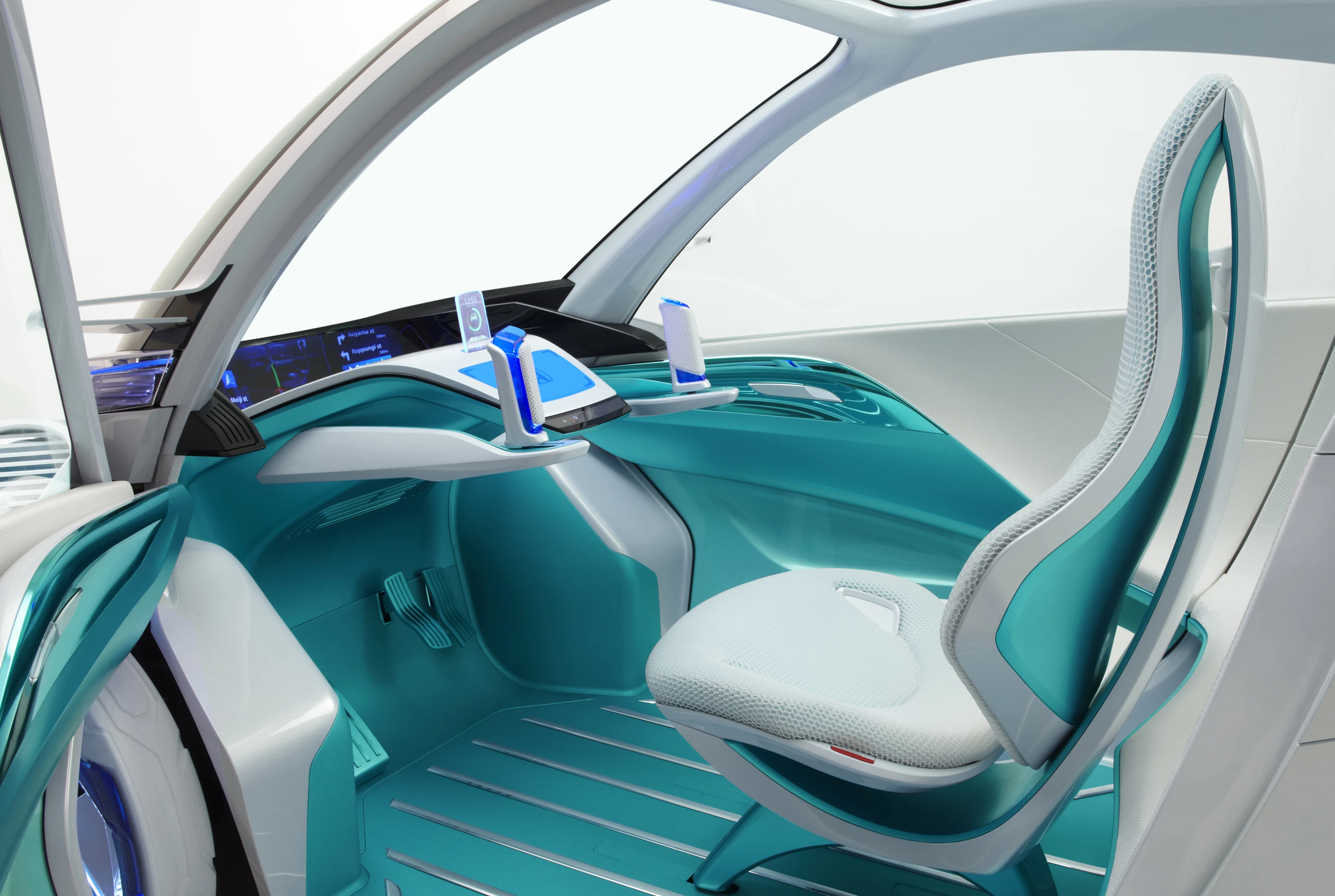 The interior of Honda's original Micro Commuter Concept