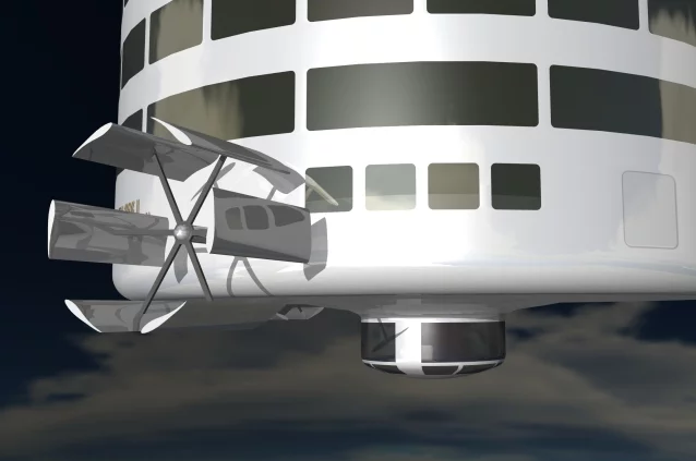 One of the Skylifter luxury cruising pods