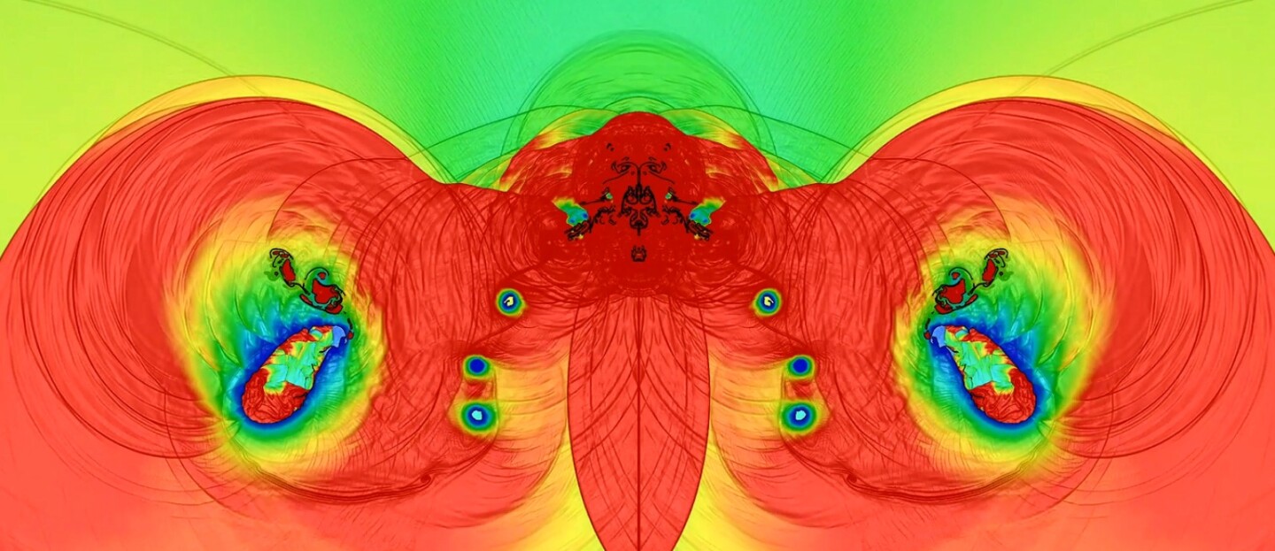 Multiple cavities collapse when hit with a hypersonic projectile to produce converging shockwaves that generate fusion-inducing pressure and temperature levels that cause deuterium fuel pellets to implode